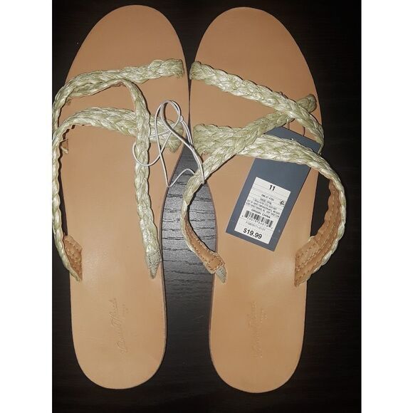 Women Wicker Sandal Sage Opal Slides Shoes Slip On- Universal Thread - Picture 2 of 2